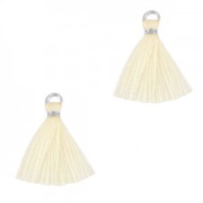Quaste Ibiza Style 1.5cm Silver - almond oil white